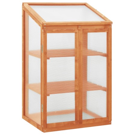 Invernadero de madera de abeto 60x45x100 cm de vidaXL, Invernaderos - Ref: Foro24-314848, Precio: 126,38 €, Descuento: %