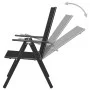 Sillas plegables de jardín 4 uds aluminio y textilene negro de vidaXL, Sillas de jardín - Ref: Foro24-41731, Precio: 215,92 €...