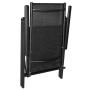 Sillas plegables de jardín 4 uds aluminio y textilene negro de vidaXL, Sillas de jardín - Ref: Foro24-41731, Precio: 219,86 €...