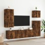 Mueble TV de pared madera ingeniería roble ahumado 40,5x30x90cm en Muebles TV | Comprar online en Foru.es