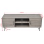 Mueble para TV gris 120x40x45 cm de vidaXL, Muebles TV - Ref: Foro24-243449, Precio: 61,04 €, Descuento: %