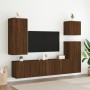 Mueble TV de pared madera ingeniería marrón roble 40,5x30x90 cm en Muebles TV | Comprar online en Foru.es
