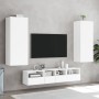 Mueble de TV de pared madera ingeniería blanco 40,5x30x102 cm en Muebles TV | Comprar online en Foru.es