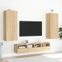 Mueble TV de pared madera ingeniería roble Sonoma 40,5x30x102cm en Muebles TV | Comprar online en Foru.es