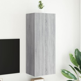 Mueble TV de pared madera ingeniería gris Sonoma 40,5x30x102 cm en Muebles TV | Comprar online en Foru.es