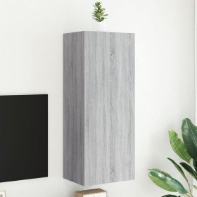 Mueble TV de pared madera ingeniería gris Sonoma 40,5x30x102 cm en Muebles TV | Comprar online en Foru.es