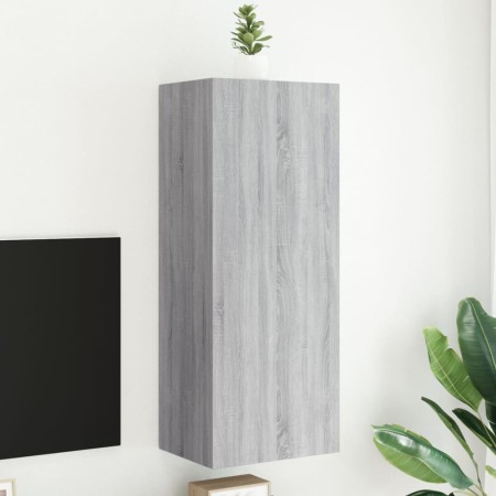 Mueble TV de pared madera ingeniería gris Sonoma 40,5x30x102 cm en Muebles TV | Comprar online en Foru.es