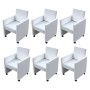 Sillas de comedor 6 uds cuero sintético blanco de vidaXL, Sillas de comedor - Ref: Foro24-160186, Precio: 864,00 €, Descuento: %
