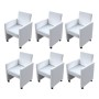 Sillas de comedor 6 uds cuero sintético blanco de vidaXL, Sillas de comedor - Ref: Foro24-160186, Precio: 864,00 €, Descuento: %