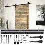 Kit de herrajes para puertas correderas SKIEN acero negro 200cm de vidaXL, Marcos de puertas - Ref: Foro24-145259, Precio: 18...