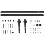 Kit de herrajes para puertas correderas SKIEN acero negro 200cm de vidaXL, Marcos de puertas - Ref: Foro24-145259, Precio: 18...