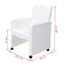 Sillas de comedor 6 uds cuero sintético blanco de vidaXL, Sillas de comedor - Ref: Foro24-160186, Precio: 924,57 €, Descuento: %
