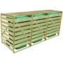 Cobertizo triple de contenedor de basura madera impregnada 240L de vidaXL, Soportes para contenedores de residuos - Ref: Foro...
