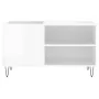Glänzend weißer Schallplattenschrank aus Holzwerkstoff, 85 x 38 x 48 cm von vidaXL, CD- und DVD-Speicher - Ref: Foro24-831702...