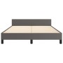 Estructura de cama con cabecero cuero sintético gris 140x200cm de vidaXL, Camas y somieres - Ref: Foro24-347505, Precio: 126,...