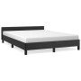 Estructura de cama con cabecero cuero sintético negro 140x200cm de vidaXL, Camas y somieres - Ref: Foro24-347501, Precio: 160...