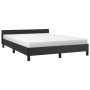 Estructura de cama con cabecero cuero sintético negro 140x200cm de vidaXL, Camas y somieres - Ref: Foro24-347501, Precio: 160...