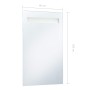 Espejo de pared de baño con LED 60x100 cm en Espejos | Comprar online en Foru.es
