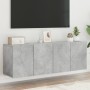 Muebles para TV de pared 2 unidades gris hormigón 60x30x41 cm en Muebles TV | Comprar online en Foru.es