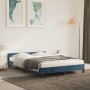 Estructura cama con cabecero terciopelo azul oscuro 140x200 cm de vidaXL, Camas y somieres - Ref: Foro24-347577, Precio: 123,...
