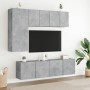 Muebles para TV de pared 2 unidades gris hormigón 60x30x41 cm en Muebles TV | Comprar online en Foru.es