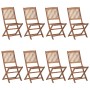 Sillas de jardín plegables 8 uds y cojines madera maciza acacia en Sillas de jardín | Comprar online en Foru.es