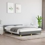 Estructura de cama con cabecero de tela gris oscuro 140x200 cm de vidaXL, Camas y somieres - Ref: Foro24-347416, Precio: 122,...