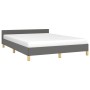 Estructura de cama con cabecero de tela gris oscuro 140x200 cm de vidaXL, Camas y somieres - Ref: Foro24-347416, Precio: 122,...