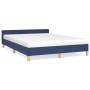 Estructura de cama con cabecero tela gris taupe azul 140x200 cm de vidaXL, Camas y somieres - Ref: Foro24-347421, Precio: 120...