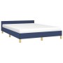Estructura de cama con cabecero tela gris taupe azul 140x200 cm de vidaXL, Camas y somieres - Ref: Foro24-347421, Precio: 120...
