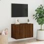 Mueble para TV de pared roble marrón 60x30x41 cm en Muebles TV | Comprar online en Foru.es