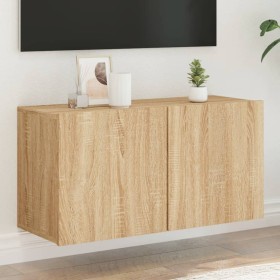 Mueble para TV de pared roble Sonoma 80x30x41 cm en Muebles TV | Comprar online en Foru.es