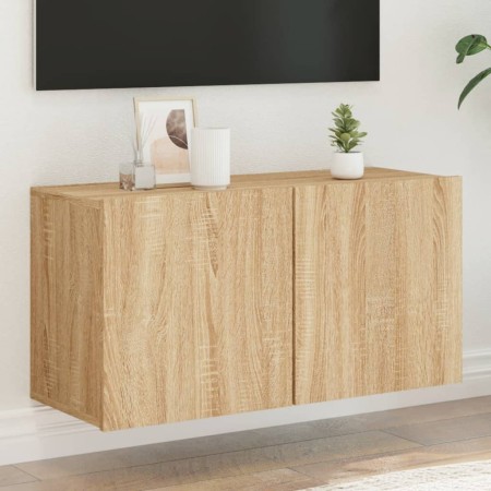 Mueble para TV de pared roble Sonoma 80x30x41 cm en Muebles TV | Comprar online en Foru.es