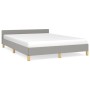 Estructura de cama con cabecero de tela gris claro 140x200 cm de vidaXL, Camas y somieres - Ref: Foro24-347415, Precio: 131,5...