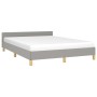 Estructura de cama con cabecero de tela gris claro 140x200 cm de vidaXL, Camas y somieres - Ref: Foro24-347415, Precio: 131,5...