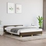 Estructura de cama con cabecero de tela marrón 140x200 cm de vidaXL, Camas y somieres - Ref: Foro24-347418, Precio: 120,55 €,...