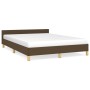 Estructura de cama con cabecero de tela marrón 140x200 cm de vidaXL, Camas y somieres - Ref: Foro24-347418, Precio: 120,55 €,...