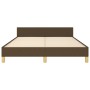 Estructura de cama con cabecero de tela marrón 140x200 cm de vidaXL, Camas y somieres - Ref: Foro24-347418, Precio: 120,55 €,...