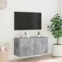Mueble para TV de pared gris hormigón 80x30x41 cm en Muebles TV | Comprar online en Foru.es