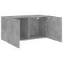 Mueble para TV de pared gris hormigón 80x30x41 cm en Muebles TV | Comprar online en Foru.es
