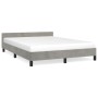 Estructura de cama con cabecero terciopelo gris claro 140x190cm de vidaXL, Camas y somieres - Ref: Foro24-347573, Precio: 125...