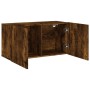 Mueble para TV de pared roble ahumado 80x30x41 cm en Muebles TV | Comprar online en Foru.es