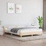 Estructura de cama con cabecero de tela color crema 140x200 cm de vidaXL, Camas y somieres - Ref: Foro24-347420, Precio: 122,...