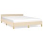Estructura de cama con cabecero de tela color crema 140x200 cm de vidaXL, Camas y somieres - Ref: Foro24-347420, Precio: 122,...