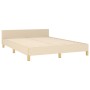 Estructura de cama con cabecero de tela color crema 140x200 cm de vidaXL, Camas y somieres - Ref: Foro24-347420, Precio: 122,...