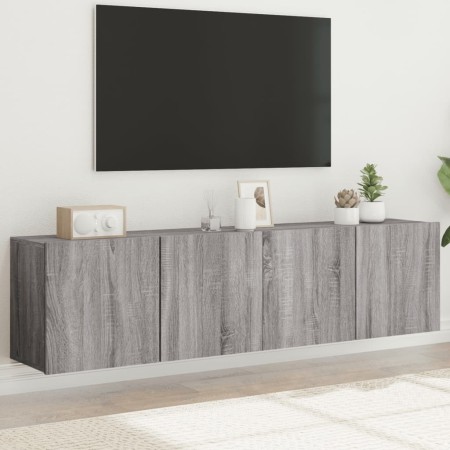 Muebles para TV de pared 2 unidades gris Sonoma 80x30x41 cm en Muebles TV | Comprar online en Foru.es