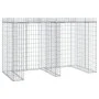 Muro de gaviones para contenedor de basura hierro 192x91x120 cm de vidaXL, Soportes para contenedores de residuos - Ref: Foro...