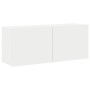 Mueble para TV de pared blanco 100x30x41 cm en Muebles TV | Comprar online en Foru.es