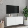 Mueble para TV de pared blanco 100x30x41 cm en Muebles TV | Comprar online en Foru.es