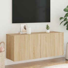 Mueble para TV de pared roble Sonoma 100x30x41 cm en Muebles TV | Comprar online en Foru.es